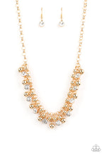 Load image into Gallery viewer, Wall Street Winner Gold Rhinestone Necklace Paparazzi Accessories