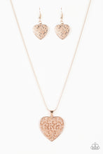 Load image into Gallery viewer, Look Into Your Heart Rose Gold Necklace Paparazzi Accessories