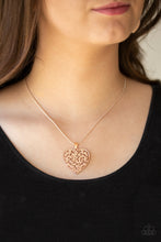 Load image into Gallery viewer, Look Into Your Heart Rose Gold Necklace Paparazzi Accessories