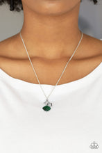 Load image into Gallery viewer, Stylishly Square Green Moonstone Necklace Paparazzi Accessories