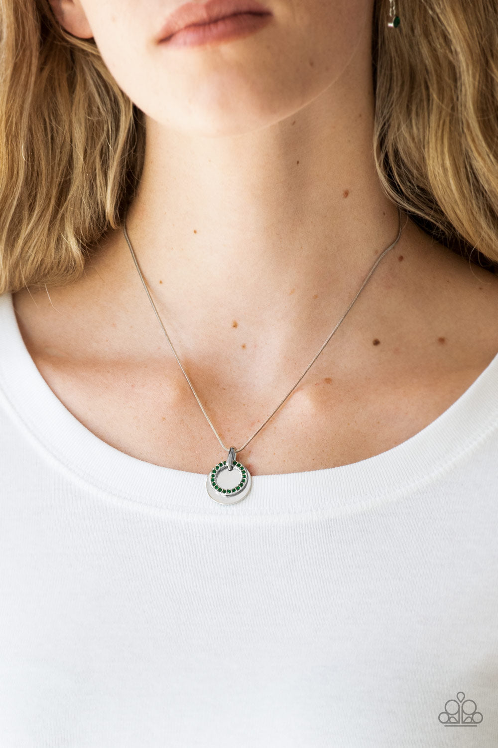 Front and CENTERED - Green Necklace Paparazzi Accessories
