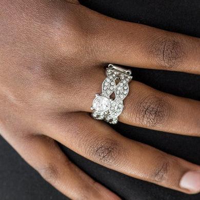 Fairytale Fabulous White Ring Paparazzi Accessories