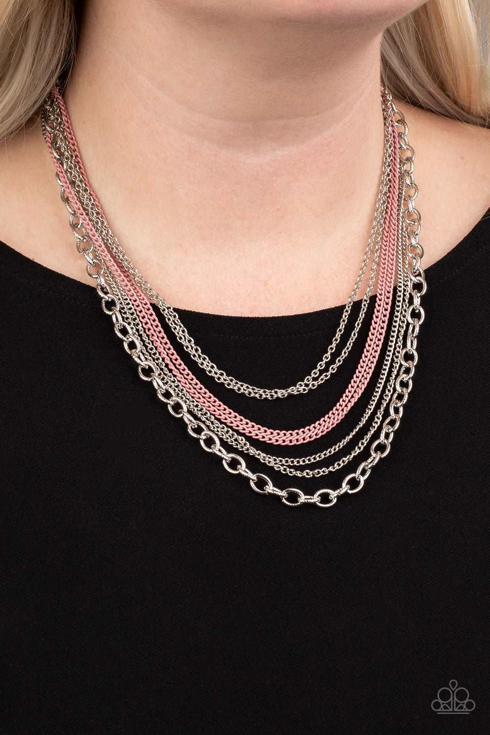 Intensely Industrial - Pink Necklace Paparazzi Accessories
