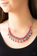 Load image into Gallery viewer, Future Fashionista Pink Pearl Rhinestone Necklace Paparazzi Accessories