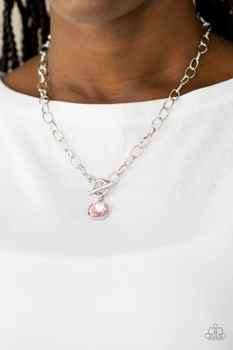 Dynamite Dazzle Pink Toggle Necklace Paparazzi Accessories