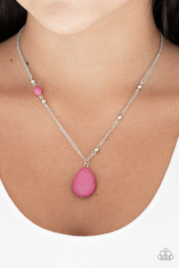 Peaceful Prairies - Pink Necklace Paparazzi Accessories