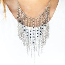 Load image into Gallery viewer, First Class Fringe Blue Necklace Paparazzi Accessories