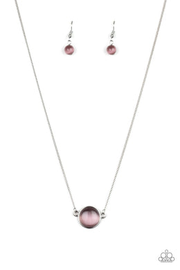 Rose-Colored Glasses - Purple Cat's Eye Necklace Paparazzi Accessories