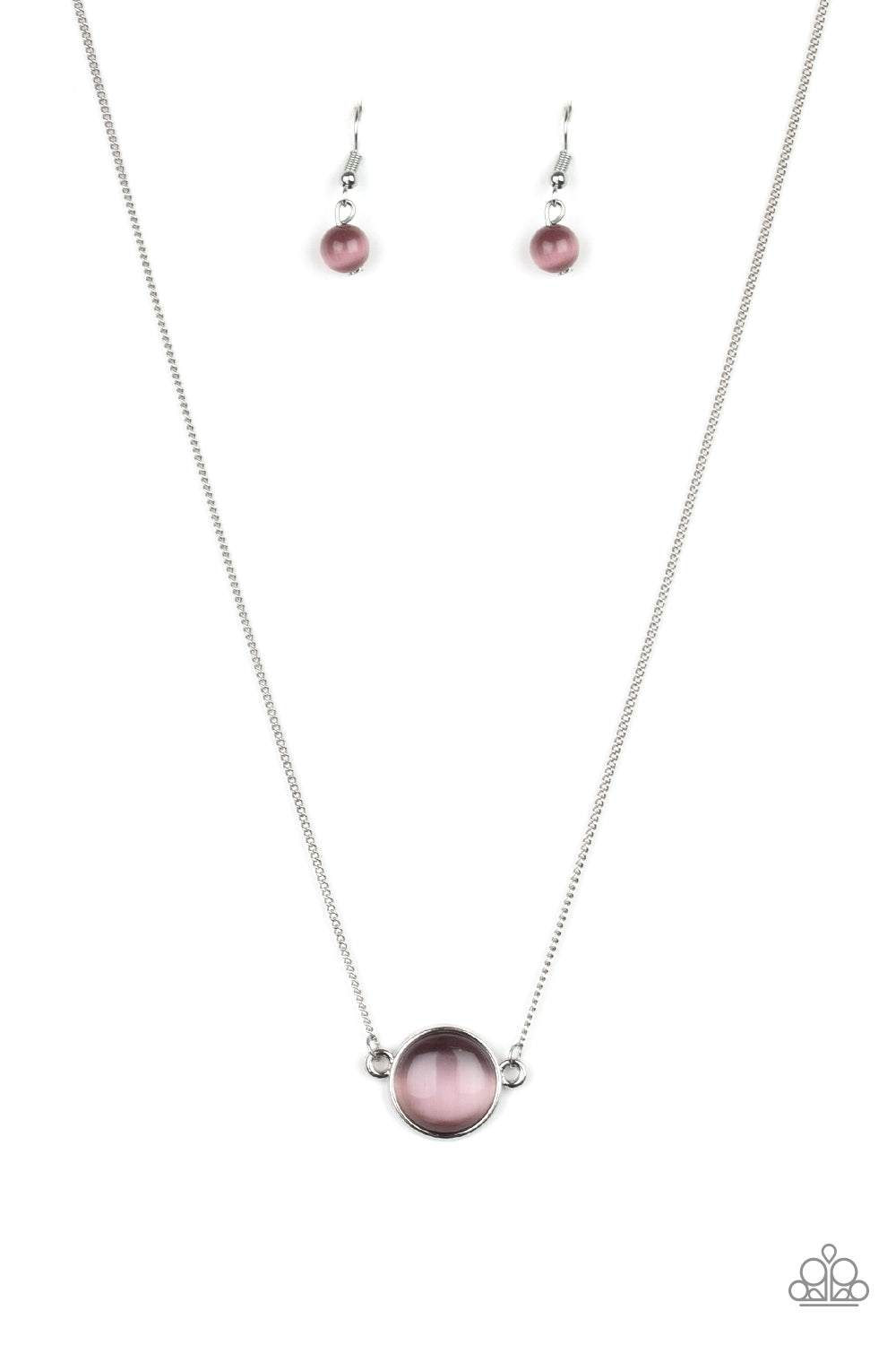 Rose-Colored Glasses - Purple Cat's Eye Necklace Paparazzi Accessories