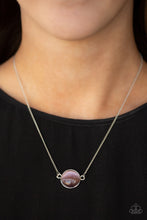 Load image into Gallery viewer, Rose-Colored Glasses - Purple Cat&#39;s Eye Necklace Paparazzi Accessories