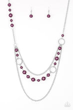 Load image into Gallery viewer, Party Dress Princess Purple Pearl Necklace Paparazzi Accessories
