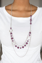 Load image into Gallery viewer, Party Dress Princess Purple Pearl Necklace Paparazzi Accessories