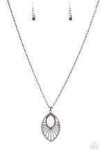 Load image into Gallery viewer, Court Couture Purple Rhinestone Gunmetal Necklace Paparazzi Accessories