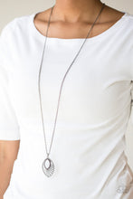 Load image into Gallery viewer, Court Couture Purple Rhinestone Gunmetal Necklace Paparazzi Accessories