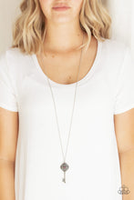 Load image into Gallery viewer, Got It On Lock - Purple Rhinestone Key Necklace Paparazzi Accessories