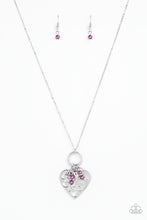 Load image into Gallery viewer, Romeo Romance - Purple Pearl Heart Necklace Paparazzi Accessories