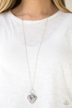 Load image into Gallery viewer, Romeo Romance - Purple Pearl Heart Necklace Paparazzi Accessories