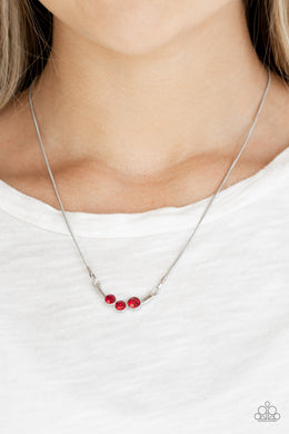 Sparkling Stargazer Red Necklace Paparazzi Accessories
