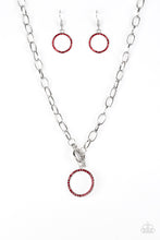 Load image into Gallery viewer, All In Favor - Red Rhinestone Toggle Necklace Paparazzi Accessories