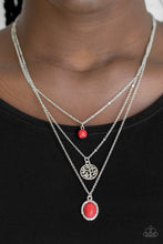 Load image into Gallery viewer, Southern Roots Red Stone Necklace Paparazzi Accessories