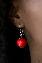 Load image into Gallery viewer, Caribbean Cover Girl Red Wooden Necklace Paparazzi Accessories