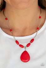 Load image into Gallery viewer, Explore The Elements Red Necklace Paparazzi Accessories