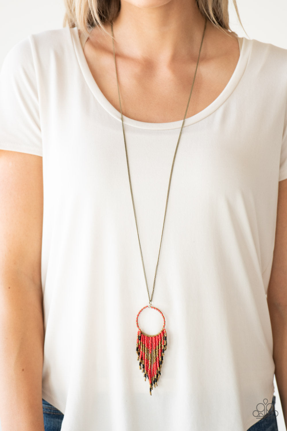 Badlands Beauty Red Necklace Paparazzi Accessories
