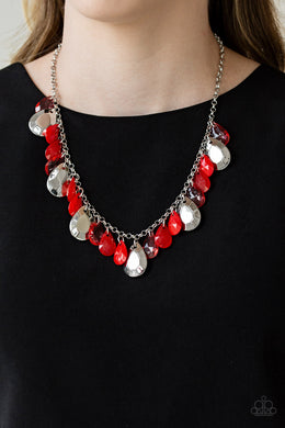 Hurricane Season Red Necklace Paparazzi Accessories