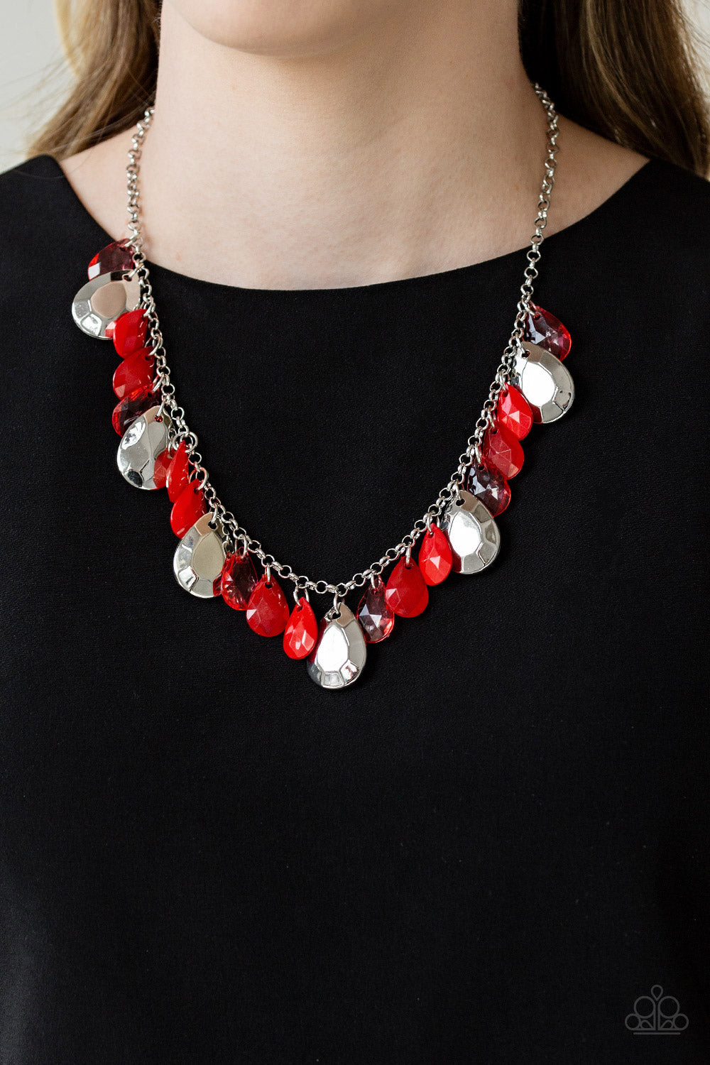 Hurricane Season Red Necklace Paparazzi Accessories