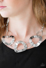 Load image into Gallery viewer, Modern Mechanics Silver Necklace Paparazzi Accessories