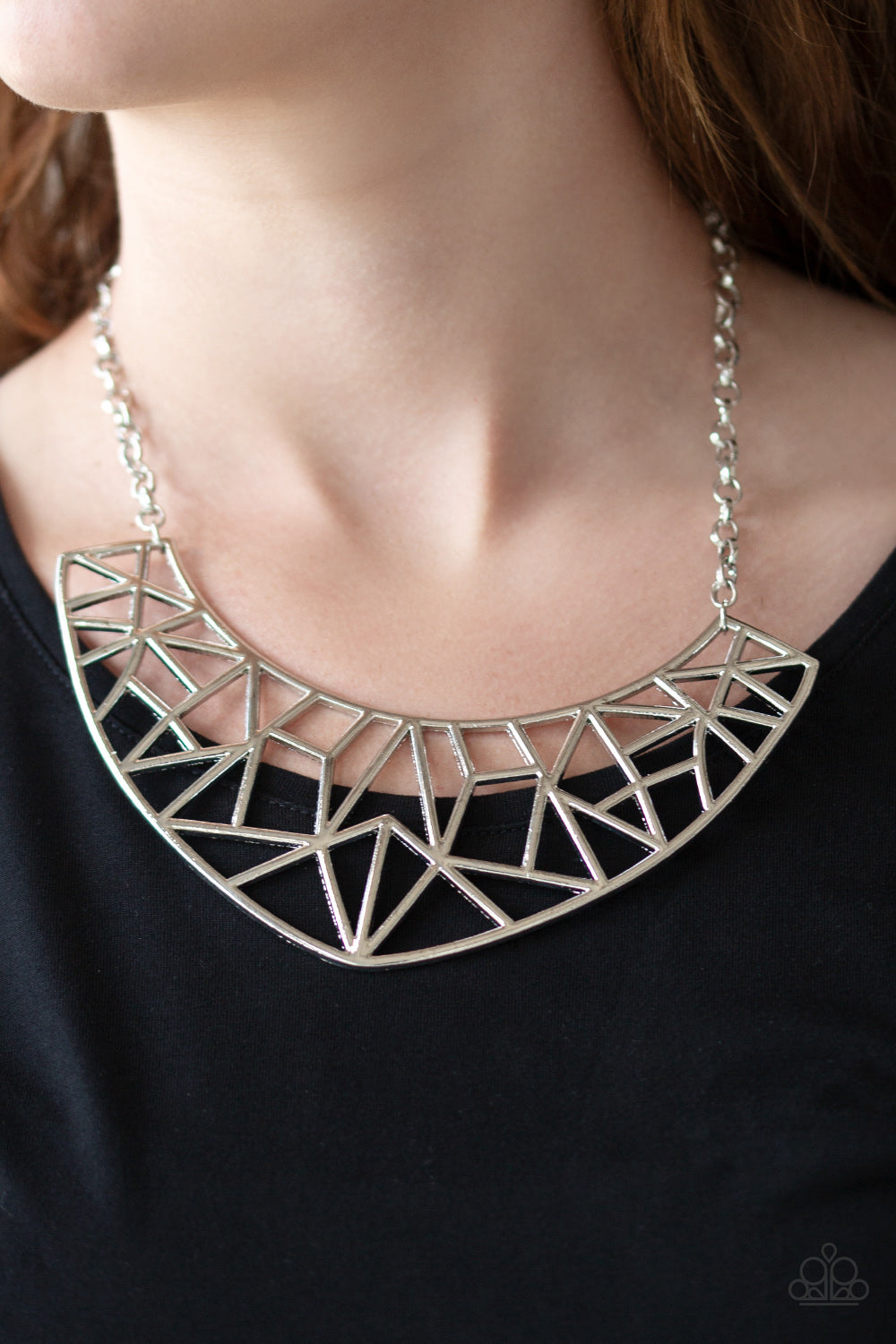 Strike While Haute Silver Necklace Paparazzi Accessories