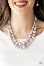 Load image into Gallery viewer, The More The Modest Silver Pearl Necklace Paparazzi Accessories