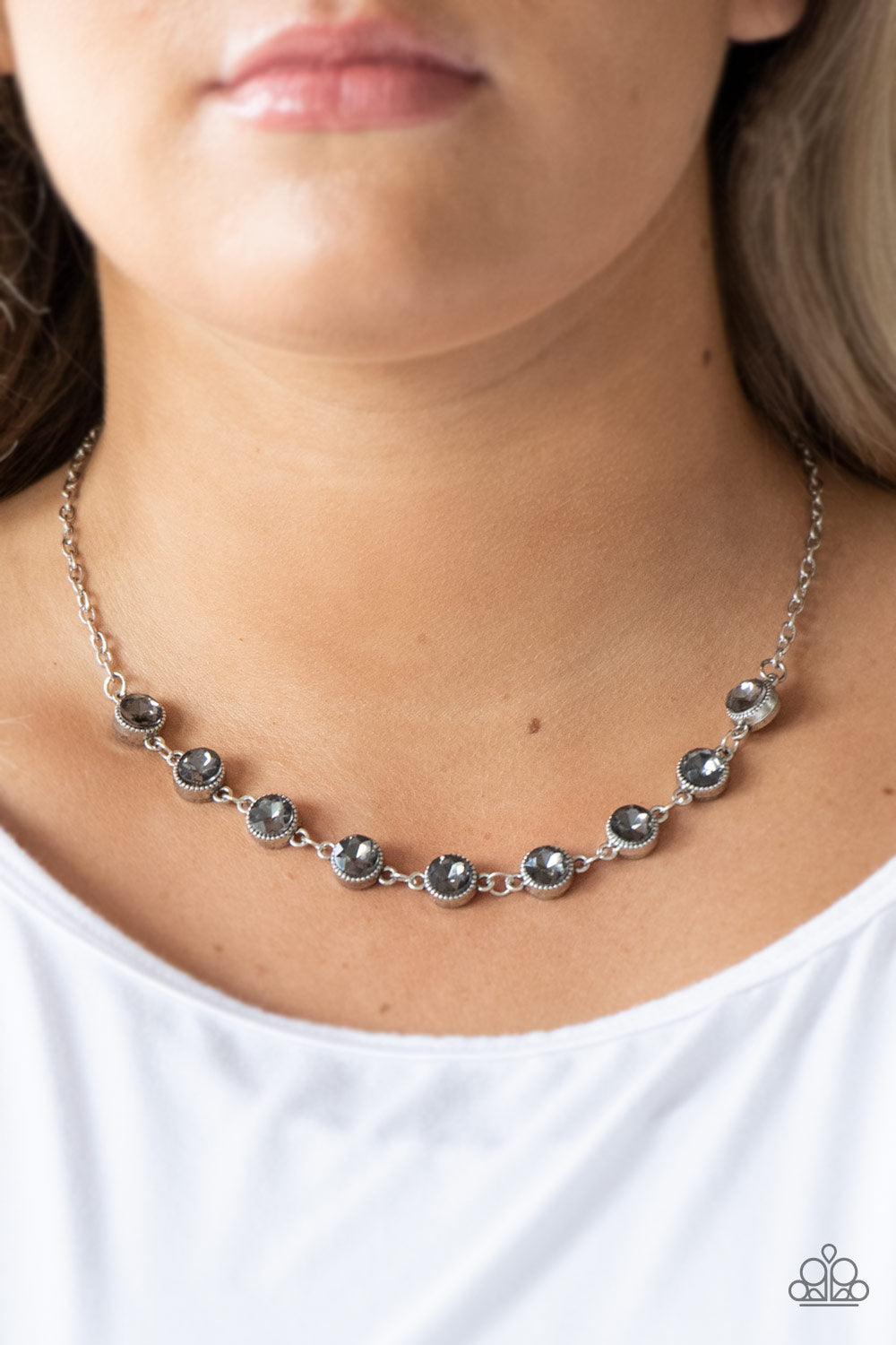 Starlit Socials Silver Necklace Paparazzi Accessories