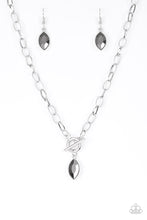 Load image into Gallery viewer, Club Sparkle - Silver  Rhinestone Toggle Necklace Paparazzi Accessories