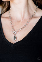 Load image into Gallery viewer, Club Sparkle - Silver  Rhinestone Toggle Necklace Paparazzi Accessories