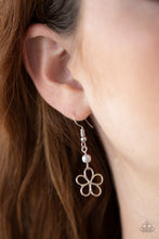 Load image into Gallery viewer, Always Abloom - Silver Pearl Floral Necklace Paparazzi Accessories
