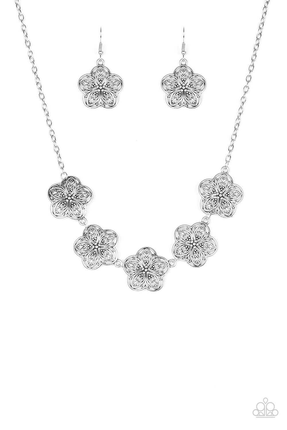 Garden Groove - Silver Necklace Paparazzi Accessories