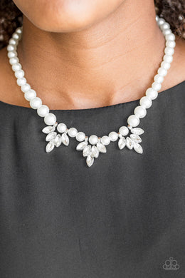 Society Socialite White Necklace Paparazzi Accessories
