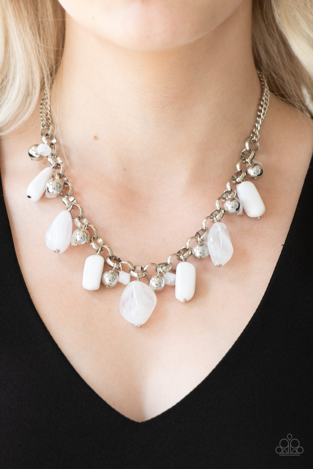 Grand Canyon Grotto White Necklace Paparazzi Accessories