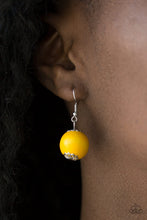 Load image into Gallery viewer, Caribbean Cover Girl Yellow Wooden Necklace Paparazzi Accessories