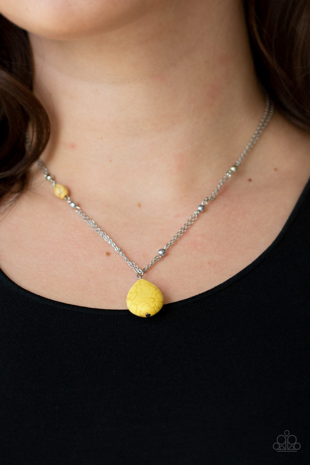 Peaceful Prairies Yellow Necklace Paparazzi Accessories