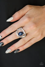Load image into Gallery viewer, Radiating Riches Blue Pearl Ring Paparazzi Accessories