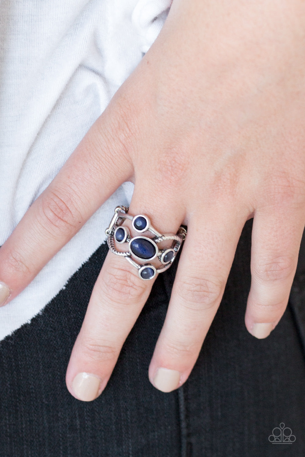 Moon Mood Blue Ring paparazzi accessories