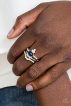 Load image into Gallery viewer, Timeless Tiaras Blue Pearl Ring Paparazzi Accessories