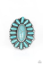 Load image into Gallery viewer, Cactus Cabana Blue Turquoise Stone Ring Paparazzi Accessories