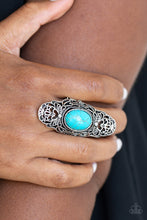 Load image into Gallery viewer, Ego Trippin Blue Ring Paparazzi Accessories