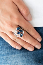 Load image into Gallery viewer, Metro Mingle Blue Ring Paparazzi Accessories