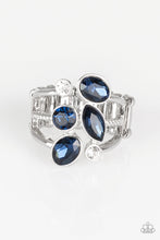 Load image into Gallery viewer, Metro Mingle Blue Ring Paparazzi Accessories