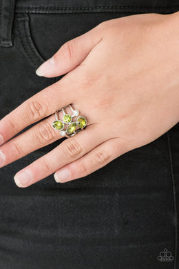 Metro Mingle - Green Ring Paparazzi Accessories