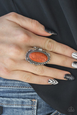 Open Range - Orange Ring Paparazzi Accessories